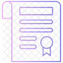 졸업 증서  아이콘