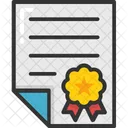 Certificate Diploma Deed Icon