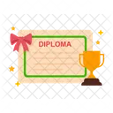 Diploma Award Trophy Icône