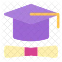 Diploma Graduate Hat Icon