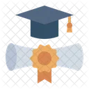 Diploma Certificate Cap Icon