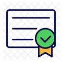 Documento Diploma Marca De Verificacion Icono