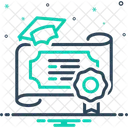 Diploma Certified Graduation Icon