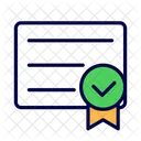 Document Diploma Checkmark Icon