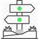 Direcao Setas Sinalizacao Rodoviaria Ícone