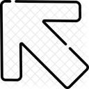 Seta de direção para cima à esquerda  Ícone