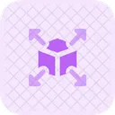 Dirección de esquina modelo 3 D  Icono