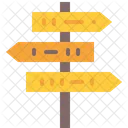Direction Post Guidepost Icon