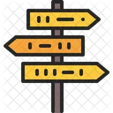 Direction Post Guidepost Icon