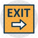 Direction Arrow Emergency Sign Exit Icon