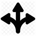 Direction Arrows Three Way Arrow Spread Icon