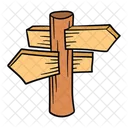 Sign Board Wood Icon