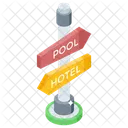 Direction Board Wooden Signboard Signpost Icon