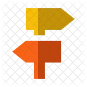 Destication Arrow Crossroad Intersection Icon