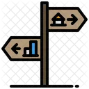 Direction Board Signpost Guide Post Icon