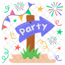 Party Direction New Year Icon