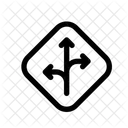 Traffic Sign Cross Icon