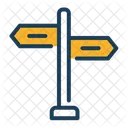 Signboard Direction Navigation Icon