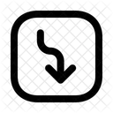 Direction Down Arrow Navigation Navigate Icon