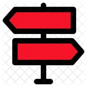 Direction Board Street Sign Icon