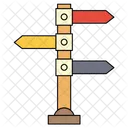 Direction Board Traffic Icon