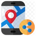 Carte Mobile Localisation Mobile Direction Mobile Icône