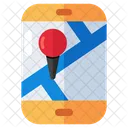 Carte Mobile Localisation Mobile Direction Mobile Icône