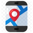 Carte Mobile Localisation Mobile Direction Mobile Icône