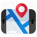 Carte Mobile Localisation Mobile Direction Mobile Icône