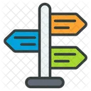 Signpost Traffic Guide Icon