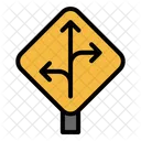 Direction Sign Intersection Road Sign Icon