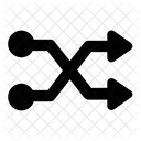 Directional Arrows Crossover Arrows Pointing Arrows Icon