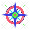 Wind Rose Directional Compass Orientation Icon