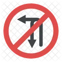 Directional Prohibitory Sign  Icon