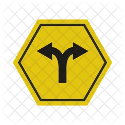 Directional Road Sign  Icon