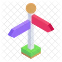 Directions Pole Sign  Icon