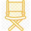 Directors Chair Duotone Line Icon Icon