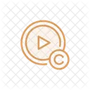 Direitos Autorais De Video Multimidia Direitos Autorais Ícone