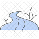 Dirt Path Through Field Dirt Path Icon