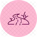 Dirt Path Through Field Dirt Path Icon
