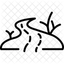 Dirt Path Through Field Dirt Path Icon