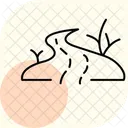 Dirt Path Through Field Icon