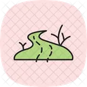 Dirt Path Through Field Dirt Path Icon
