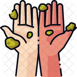 Dirty hands Icon - Download in Colored Outline Style