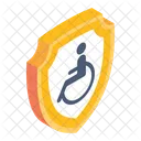 Disability Insurance Shield Disablement Protection Icon