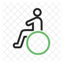 Sitting On Wheelchair Icon