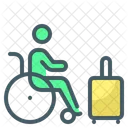 Disabled Tourist Luggage Icon