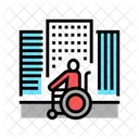 Disabled Riding Wheelchair Icon