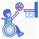Disabled Athletes Basketball Disabled Player Icon