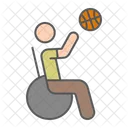 Wheelchair Basketball Ball Icône